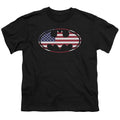 Batman American Flag Oval Youth/Toddler T-Shirt