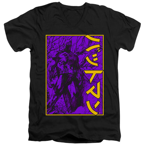 Batman Big Framed Kanji V-Neck T-Shirt