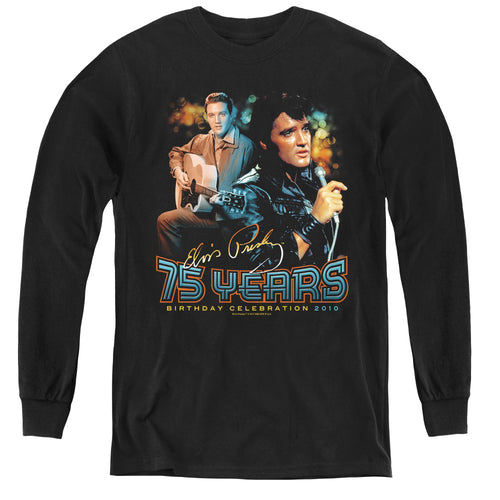 Elvis Presley 75 Years Youth Long Sleeve T-Shirt