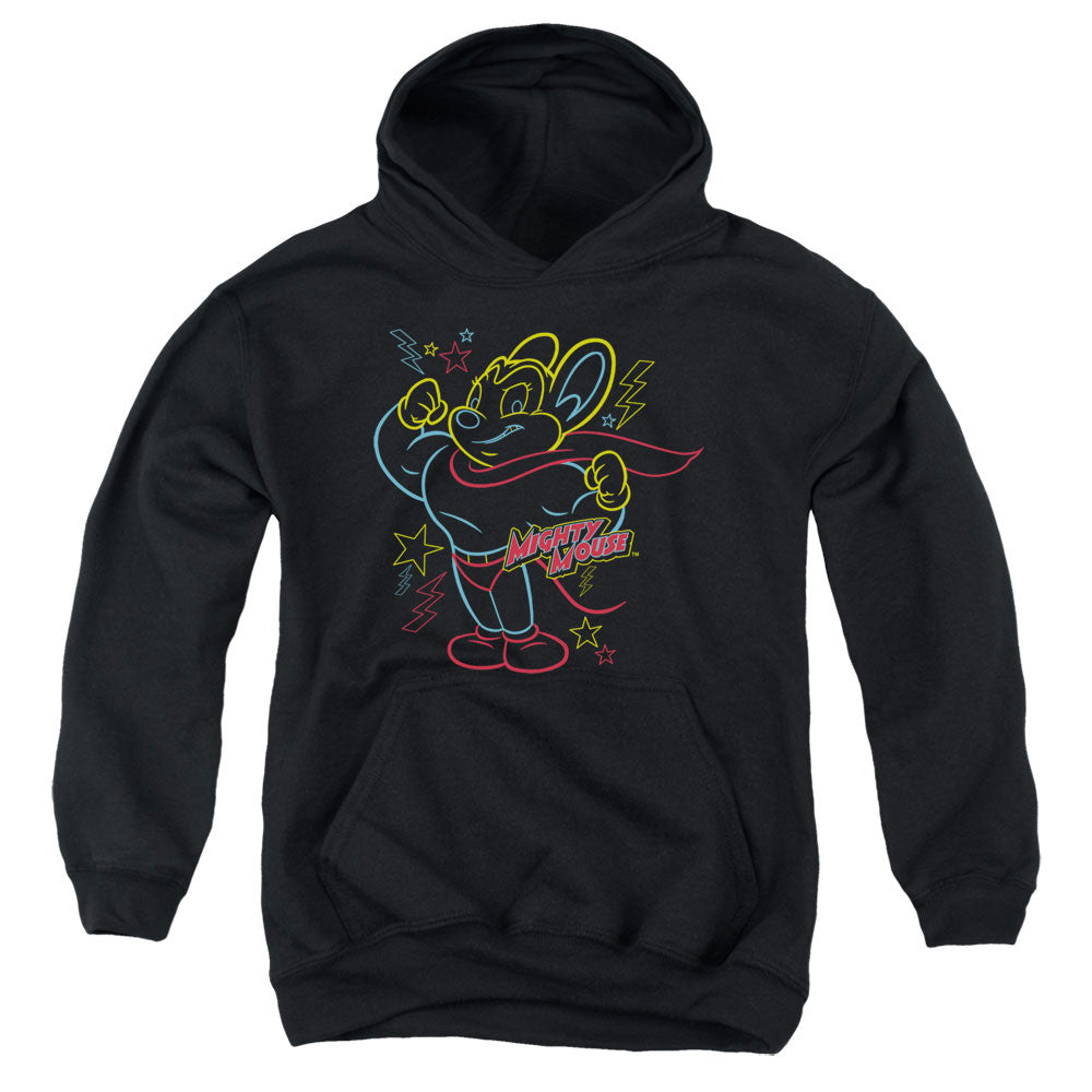 Mighty Mouse Neon Hero Youth Hoodie