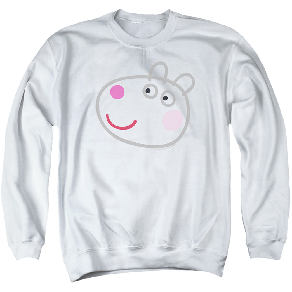Peppa Pig White Out Suzy Sheep Face Crewneck Sweatshirt