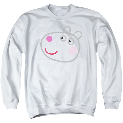 Peppa Pig White Out Suzy Sheep Face Crewneck Sweatshirt