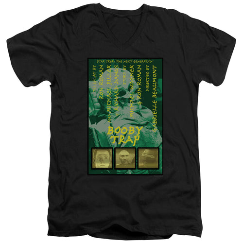 Star Trek Booby Trap Black V-Neck T-Shirt