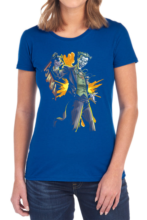 Batman Joker Bang Womens T-Shirt