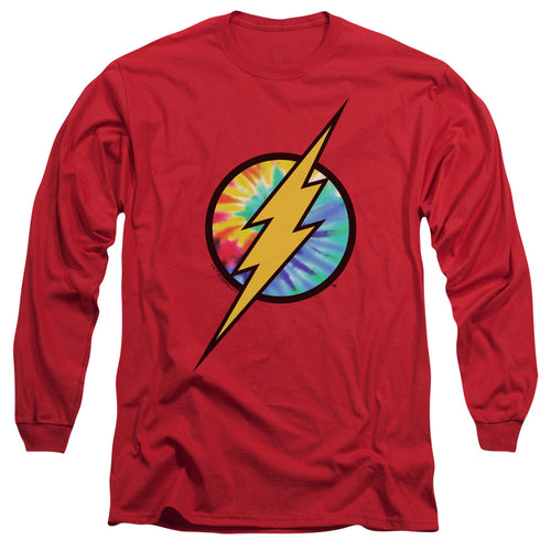 The Flash Tie Dye Flash Logo Long Sleeve T-Shirt