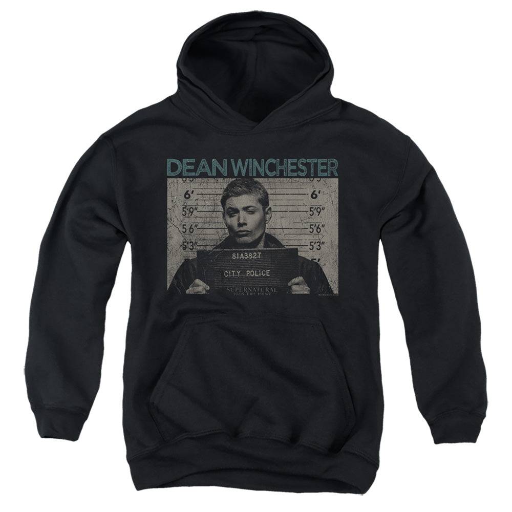 Supernatural Dean Winchester Mug Shot Youth Hoodie