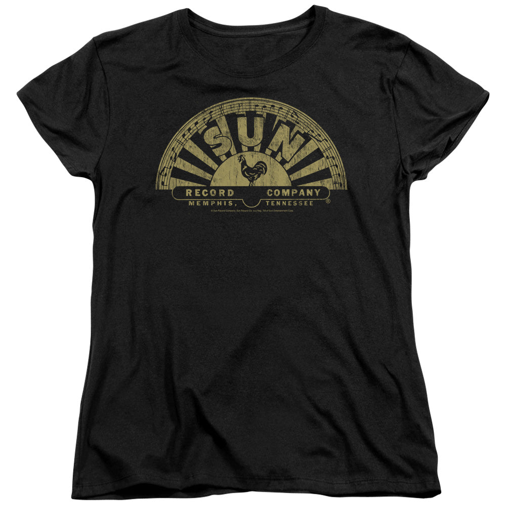 Sun Records Tattered Logo Womens T-Shirt
