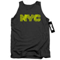 New York City Map Fill Charcoal Tank Top