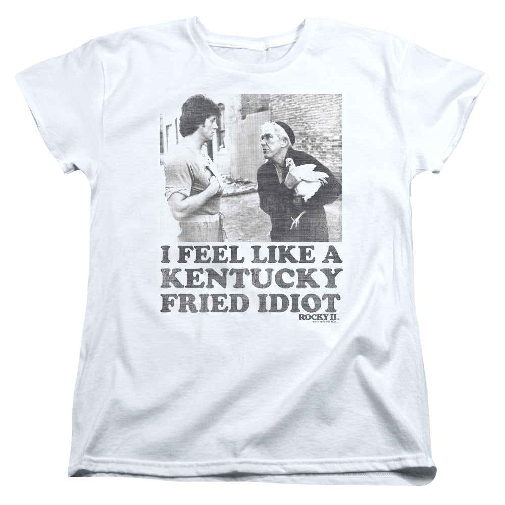 Rocky Fried Idiot Womens T-Shirt