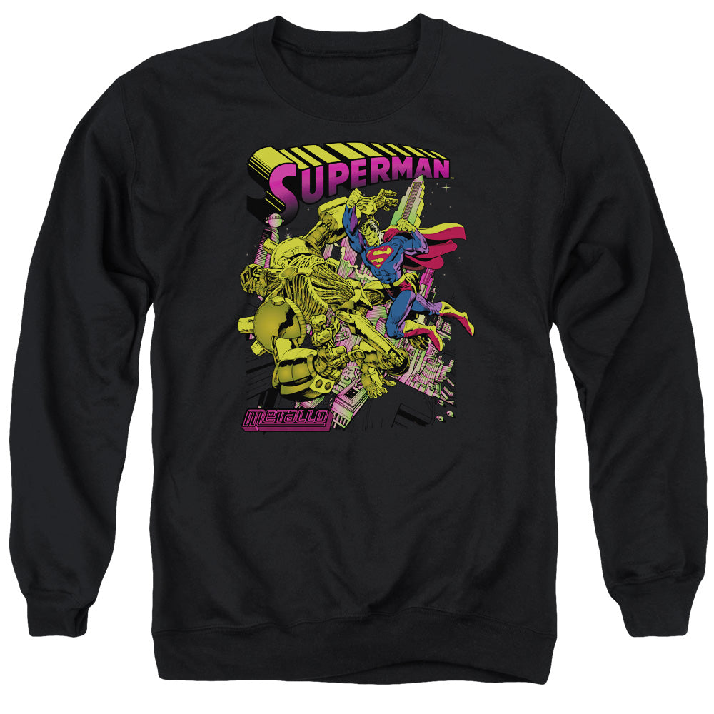 Superman Versus Metallo Blacklight Crewneck Sweatshirt