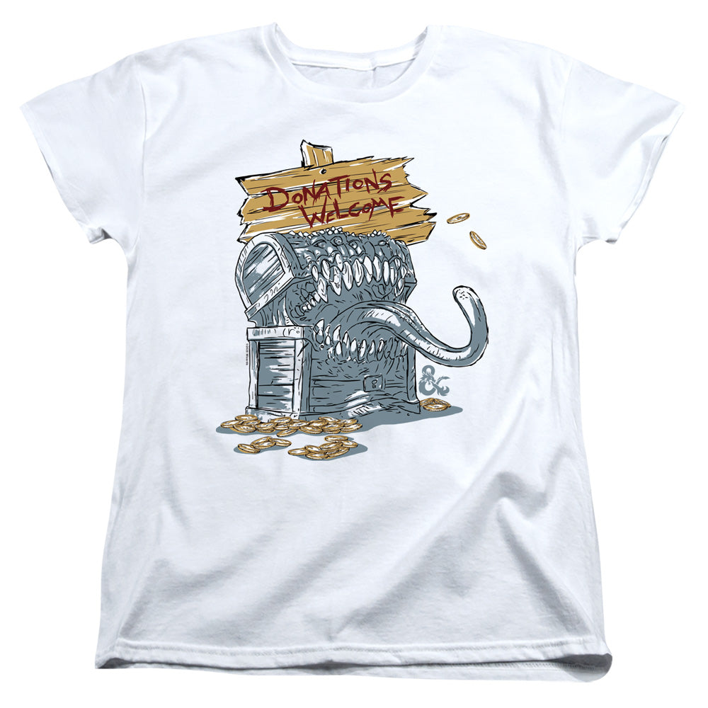 Dungeons & Dragons Donations Welcome Mimic Womens T-Shirt