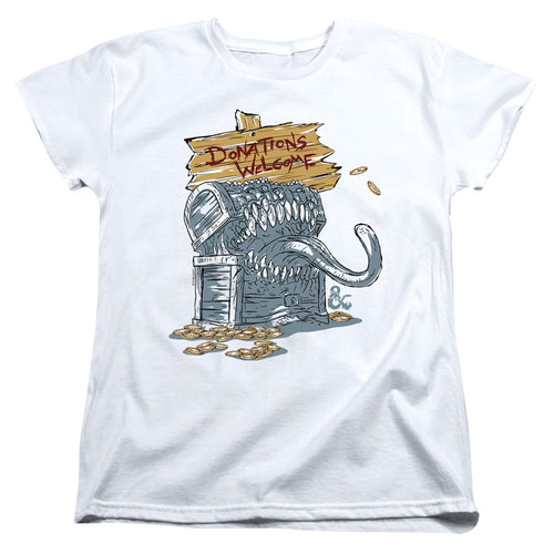 Dungeons & Dragons Donations Welcome Mimic Womens T-Shirt