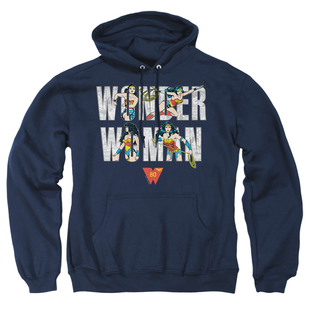 Wonder Woman WW 80th Illustrated Type Pullover Hoodie