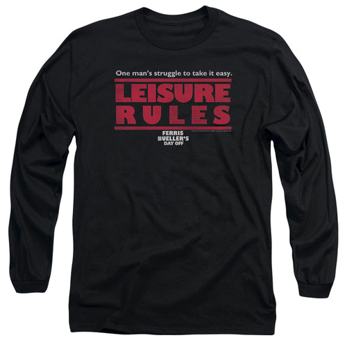 Ferris Bueller's Day Off Leisure Rules Long Sleeve T-Shirt