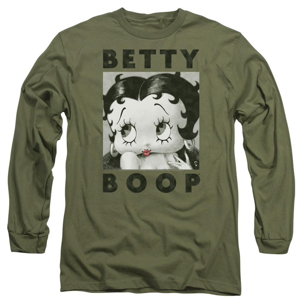 Betty Boop Camo Glamour Long Sleeve T-Shirt