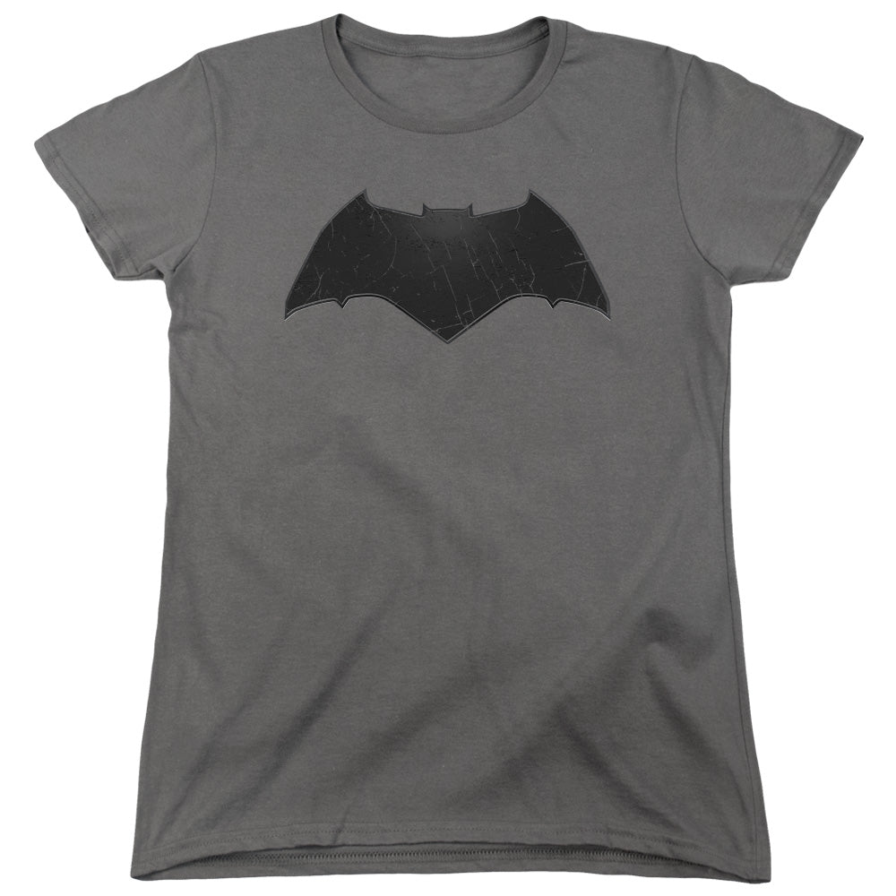 Batman v Superman Beveled Bat Logo Womens T-Shirt