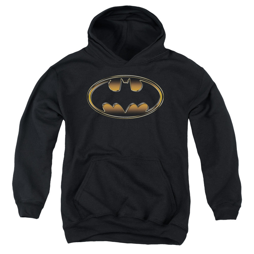 Batman Black & Gold Embossed Youth Hoodie
