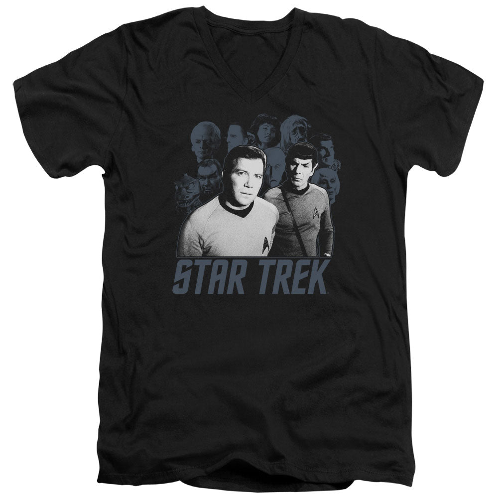 Star Trek Kirk Spock and Company V-Neck T-Shirt