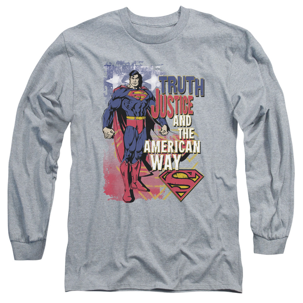 Superman Truth Justice Long Sleeve T-Shirt