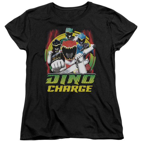 Mighty Morphin Power Rangers Dino Lightning Womens T-Shirt