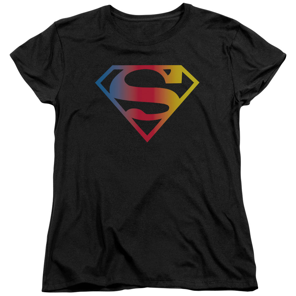 Gradient Superman Logo Womens T-Shirt