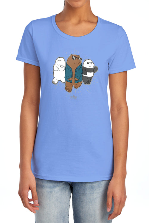 We Bare Bears Grizz Denim Jacket Womens T-Shirt