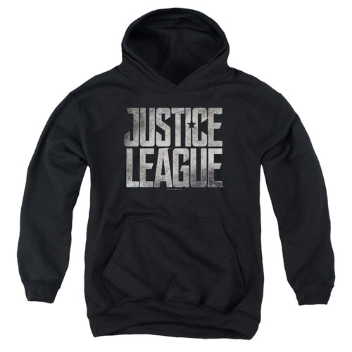 Justice League Metal Logo Youth Hoodie