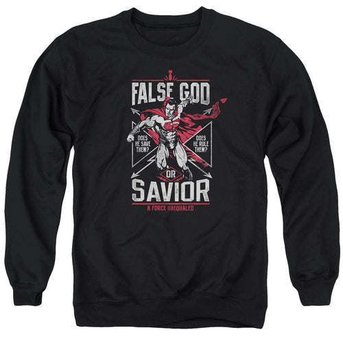 Batman v Superman False God Or Savior Crewneck Sweatshirt