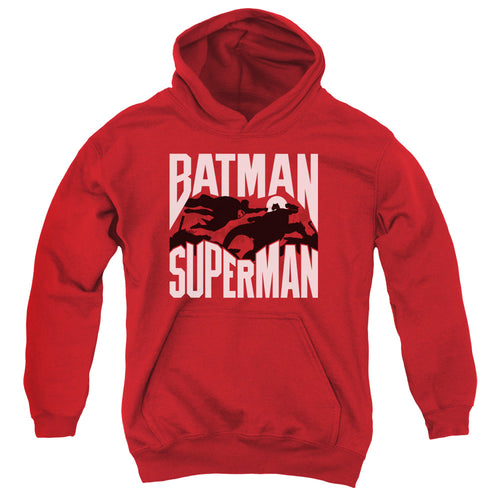 Batman v Superman Silhouette Fight Youth Hoodie