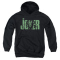 The Batman Joker Text on Black Youth Hoodie