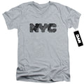 New York City Map Fill V-Neck T-Shirt