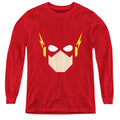 Justice League Flash Head Youth Long Sleeve T-Shirt