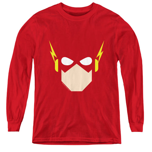 Justice League Flash Head Youth Long Sleeve T-Shirt