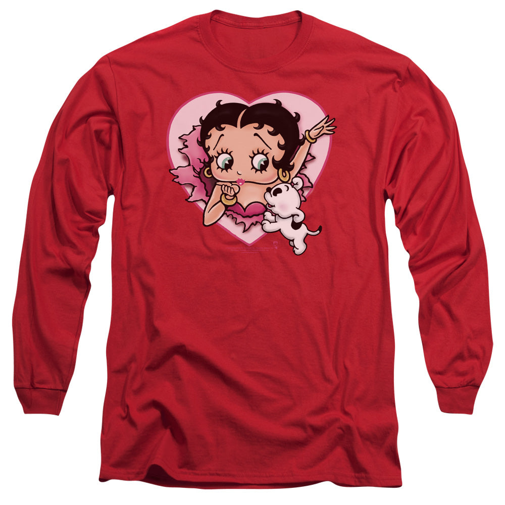 Betty Boop I Love Betty Red Long Sleeve T-Shirt