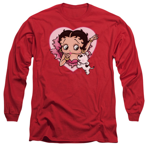 Betty Boop I Love Betty Red Long Sleeve T-Shirt