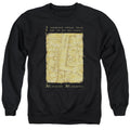 Harry Potter Marauders Map Interior Words Crewneck Sweatshirt