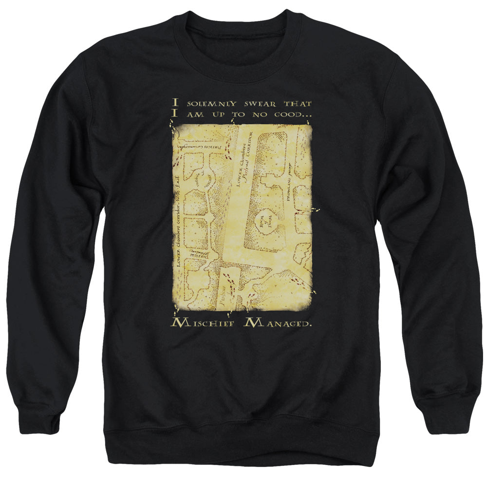Harry Potter Marauders Map Interior Words Crewneck Sweatshirt