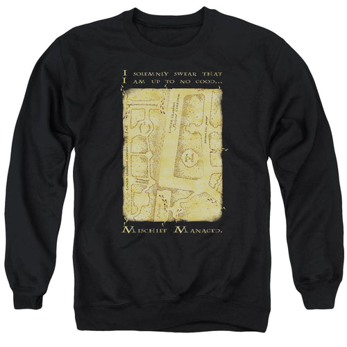 Harry Potter Marauders Map Interior Words Crewneck Sweatshirt