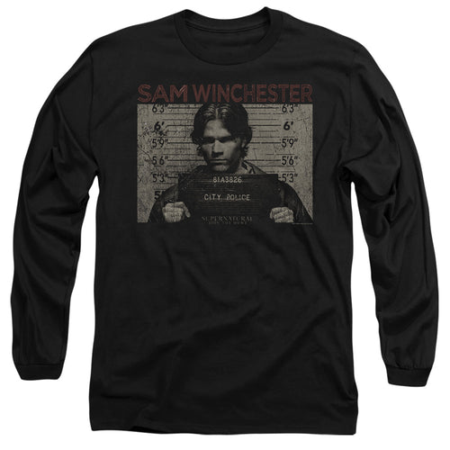 Supernatural Sam Winchester Mug Shot Long Sleeve T-Shirt