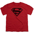 Superman Red & Black Shield Red Youth/Toddler T-Shirt