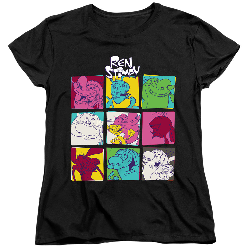 Ren and Stimpy Warhol Womens T-Shirt