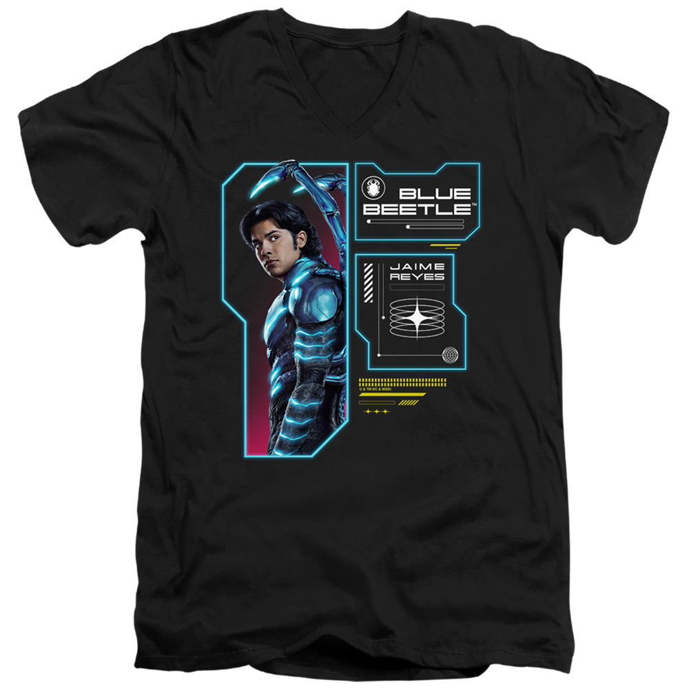 Blue Beetle Data Read Out V-Neck T-Shirt