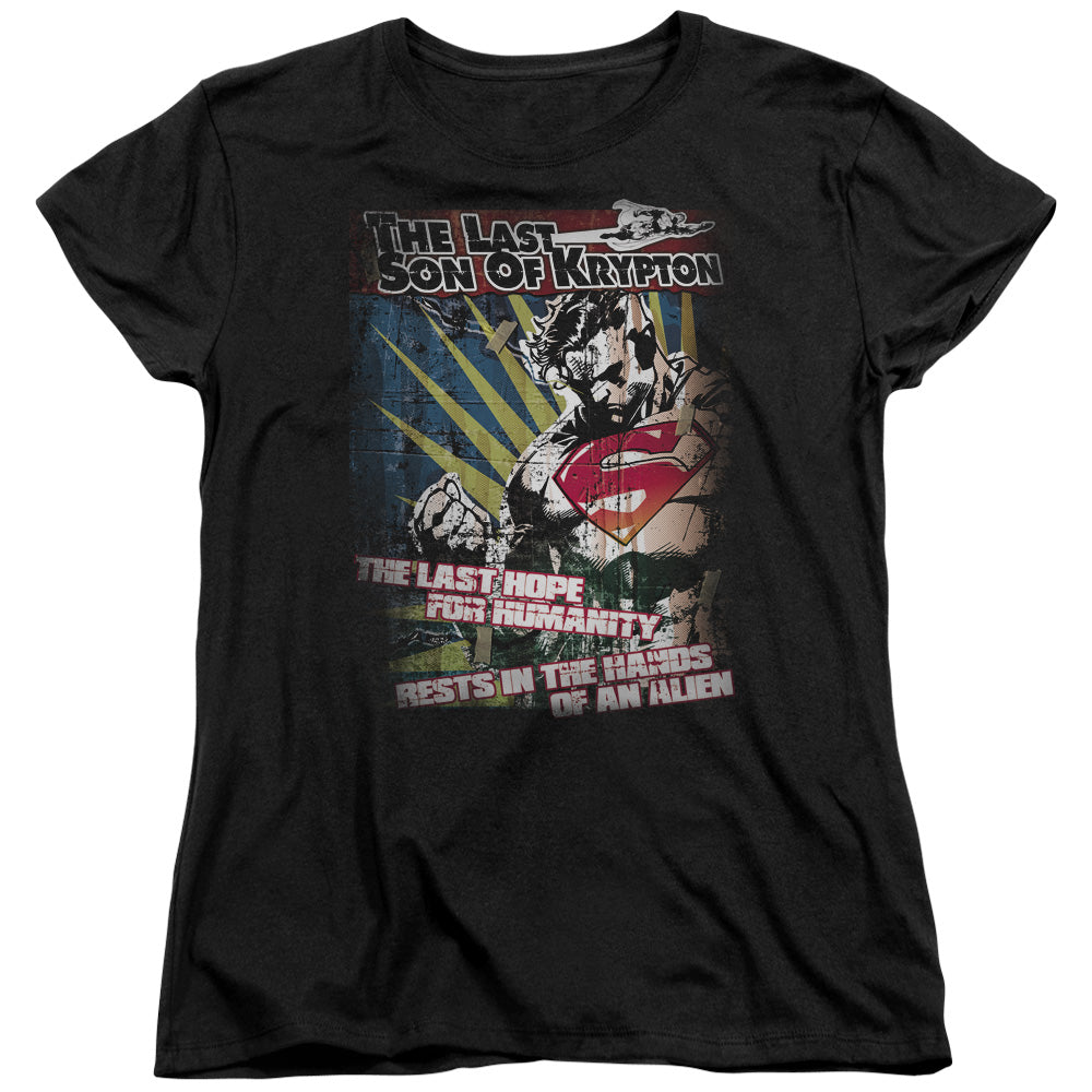 Superman Last Hope Womens T-Shirt