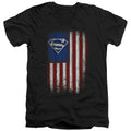 Superman Old Glory Shield V-Neck T-Shirt