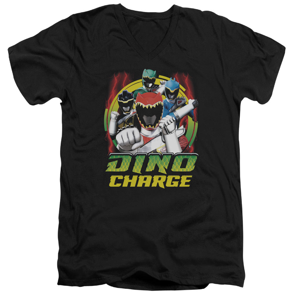 Mighty Morphin Power Rangers Dino Lightning V-Neck T-Shirt