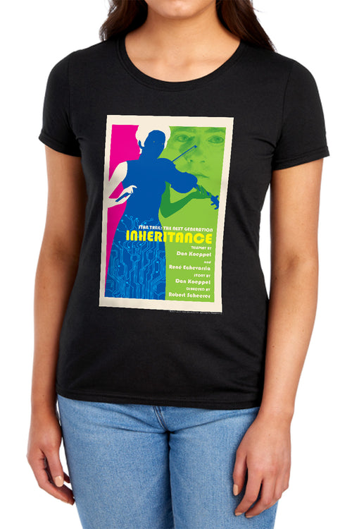 Star Trek Inheritance Black Womens T-Shirt