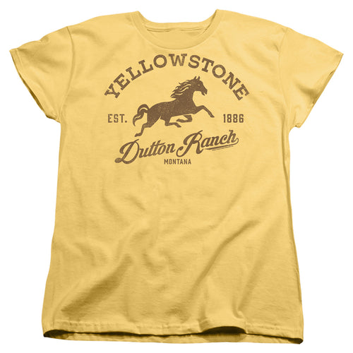 Yellowstone Dutton Ranch Horse Womens T-Shirt