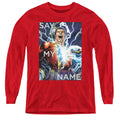 Justice League Say My Name Youth Long Sleeve T-Shirt