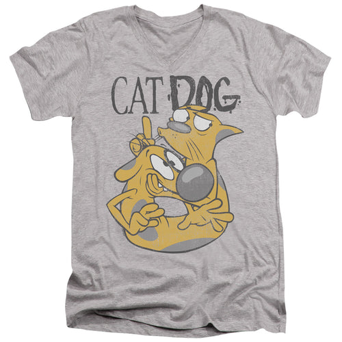 CatDog Stuck Together V-Neck T-Shirt