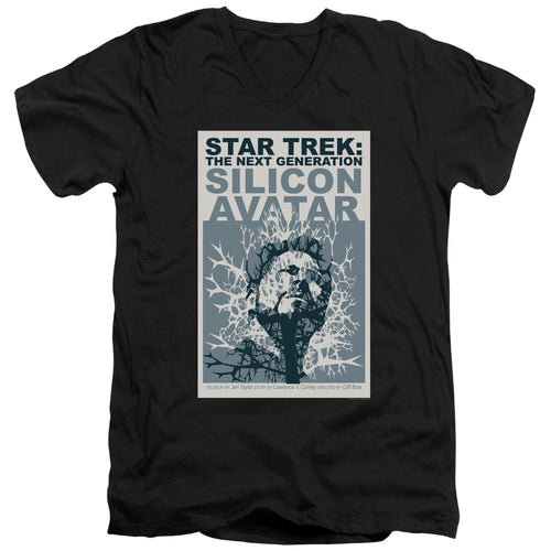 Star Trek Silicon Avatar Black V-Neck T-Shirt
